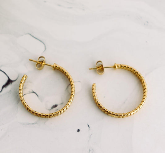 Textured Hoop Earrings