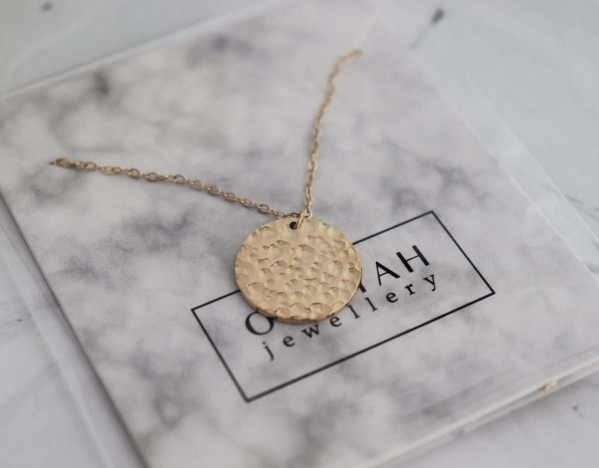 Hammered Pendant Necklace