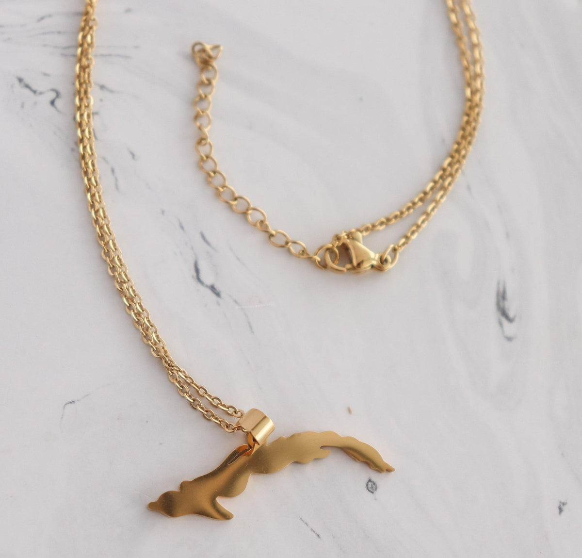 Cuba Map Necklace