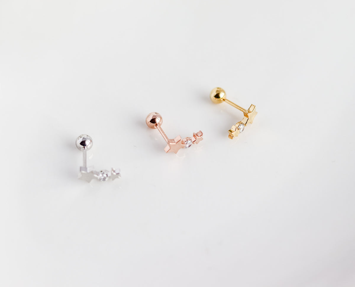 Stars & Hamsa Stud Earrings