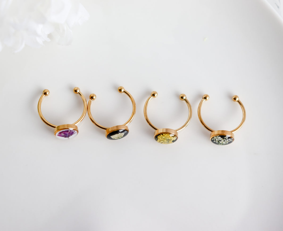 Round Pressed Flower Ring
