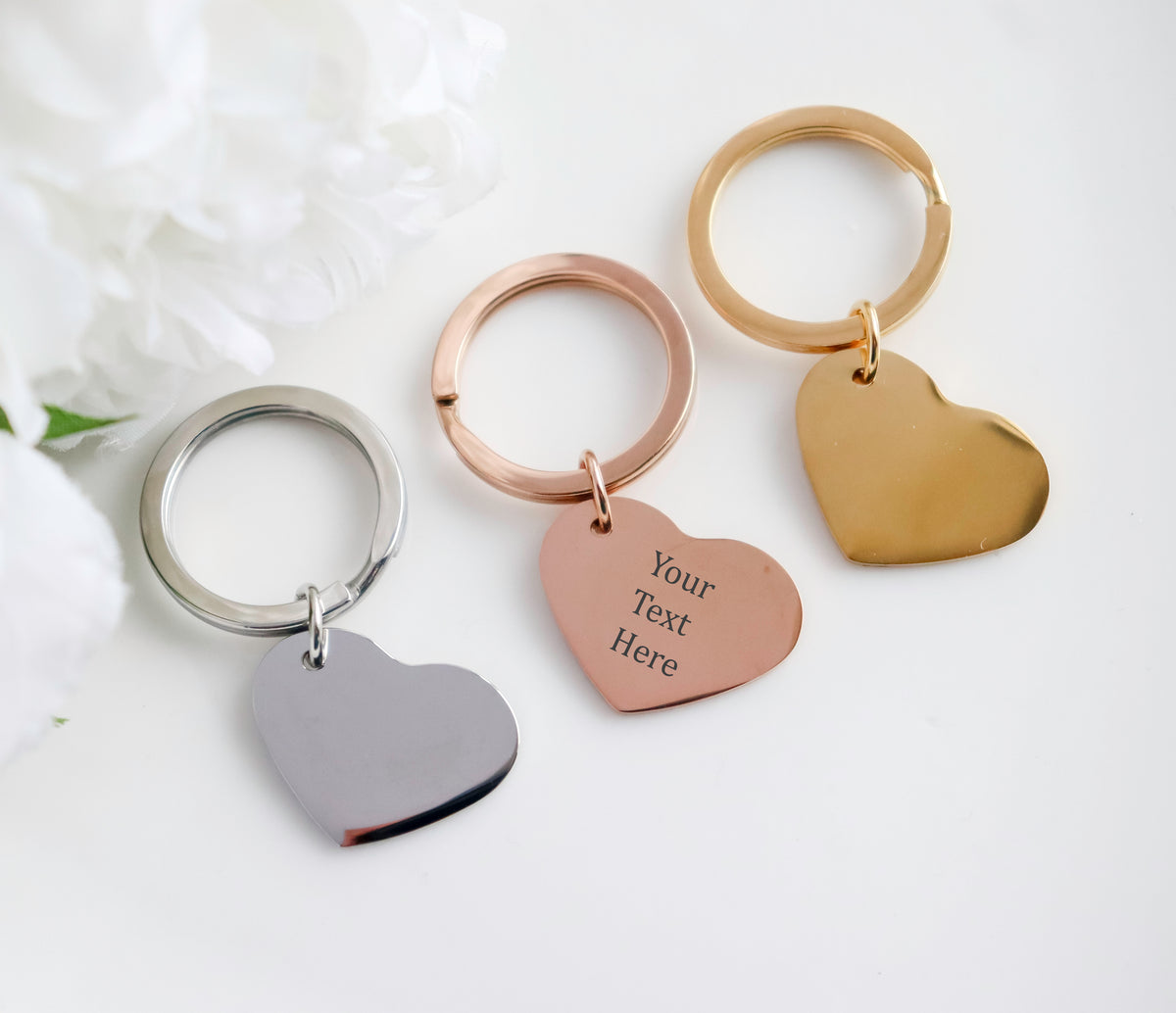 Personalisable Heart Keychain