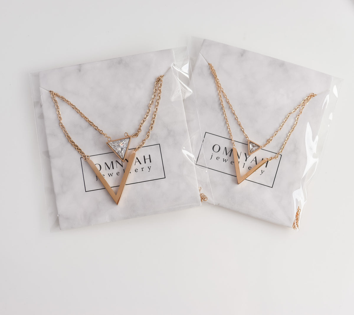 Layered V-Shape Necklace