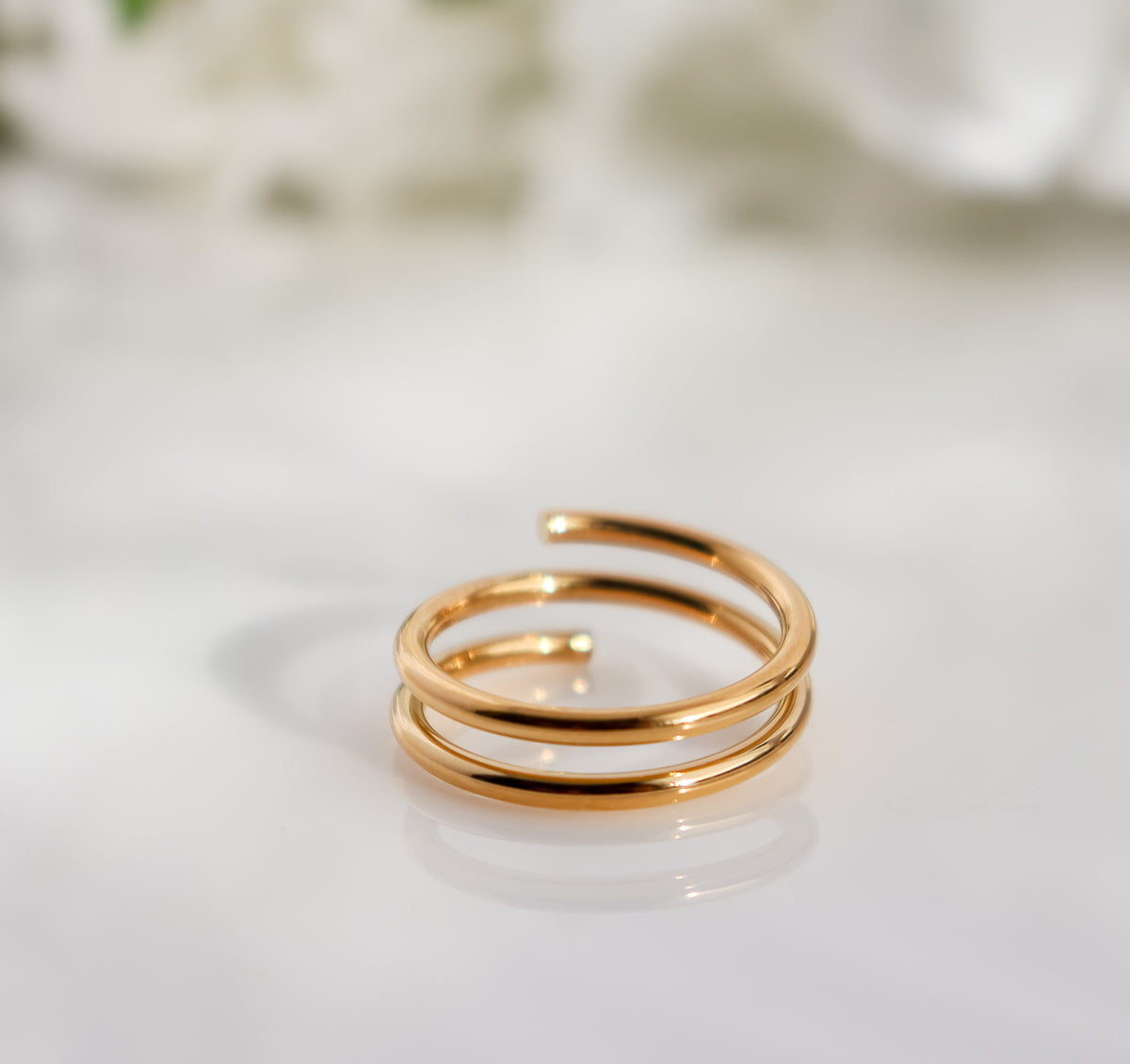 Studded Spiral Ring