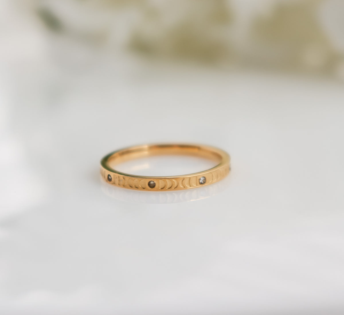 Moon Phases Band Ring