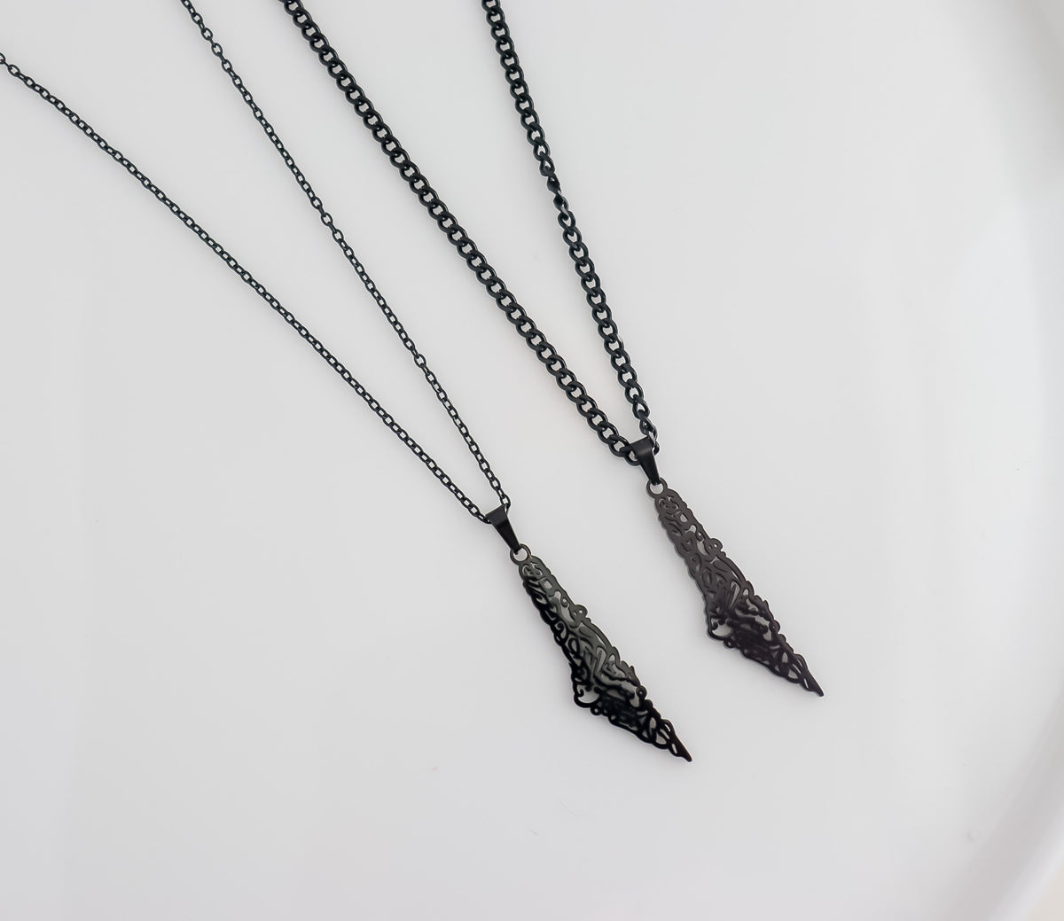 Lined Calligraphy Palestine Map Necklace