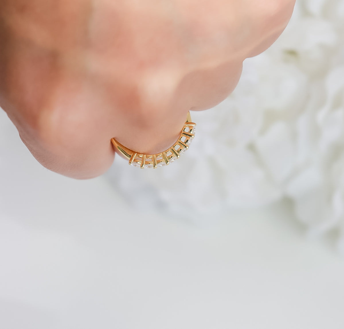Half Eternity Round Cut Ring
