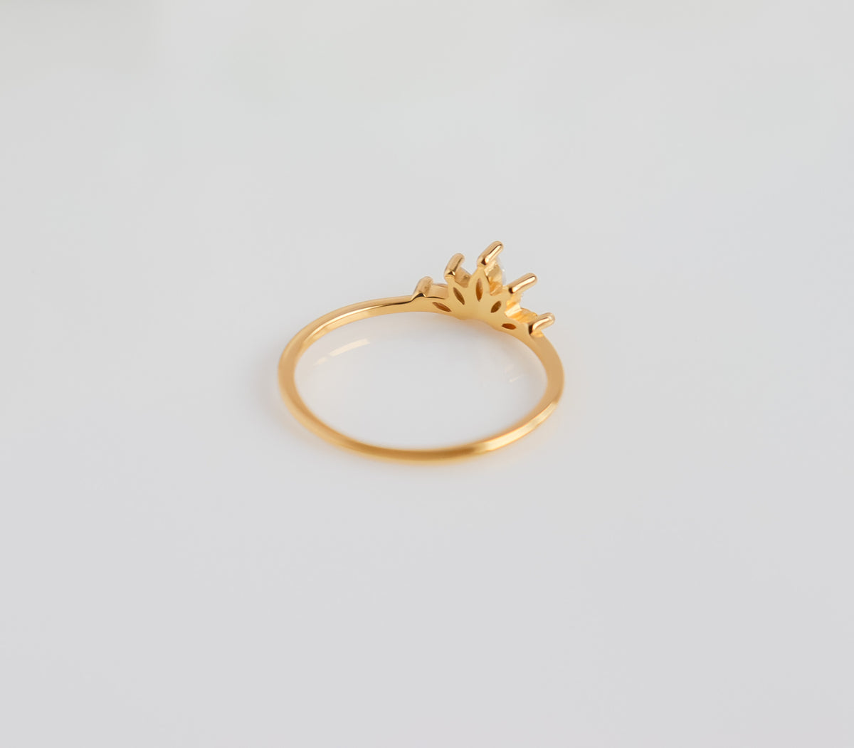 Lotus Zircon Ring