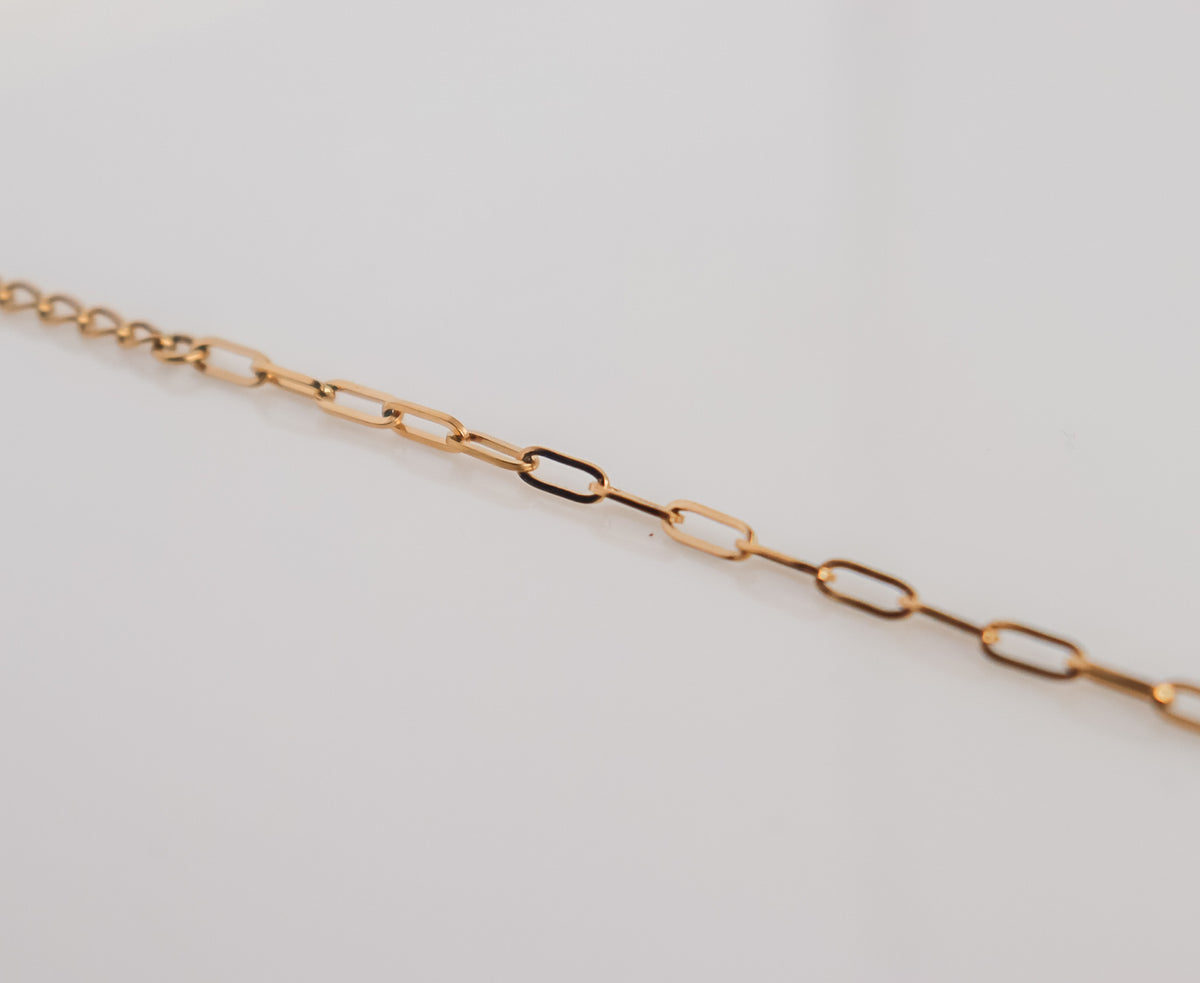 Zircon & Block Chain Bracelet