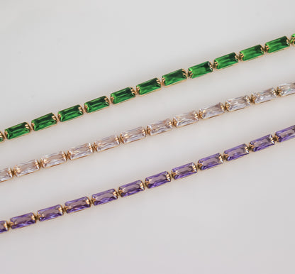 Emerald Cut Tennis Bracelet