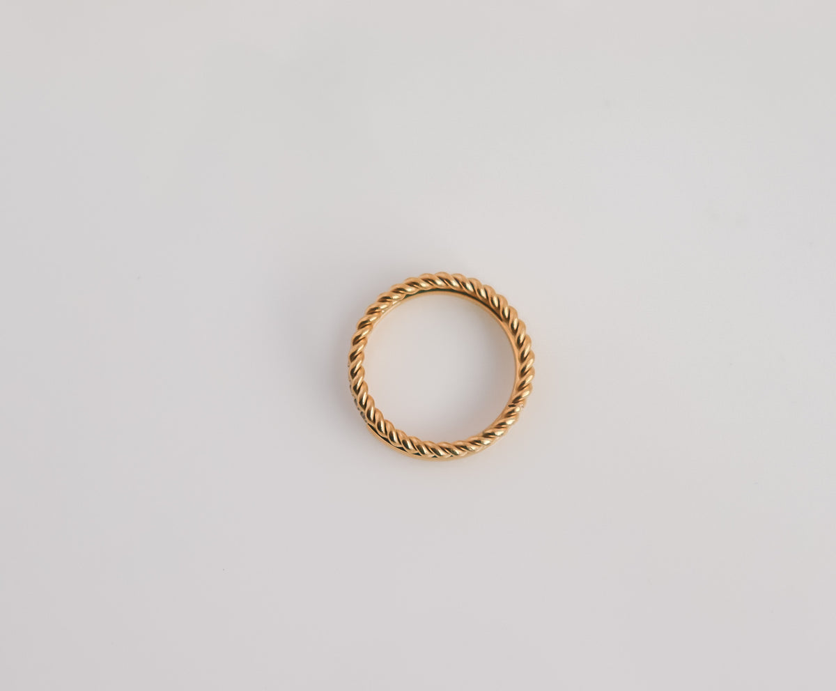 Stud & Twist Band Ring