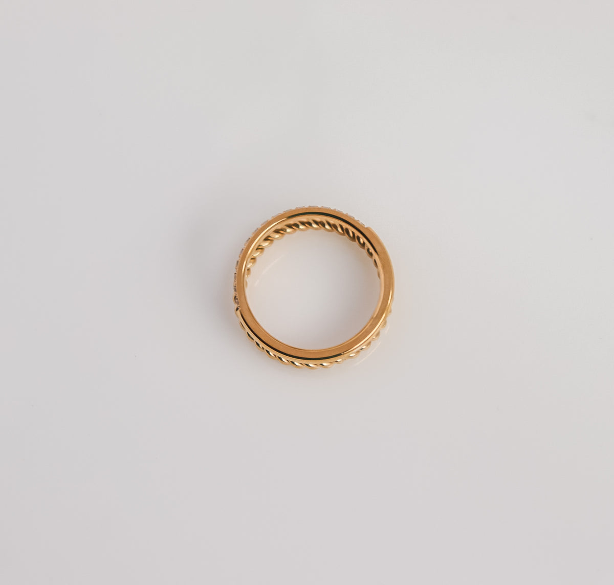 Stud & Twist Band Ring