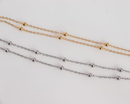 Dotted Chain Double Bracelet