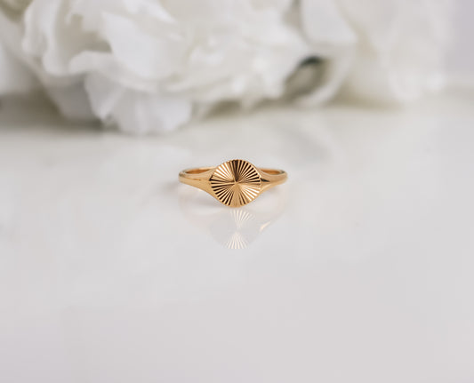 Sunburst Signet Ring