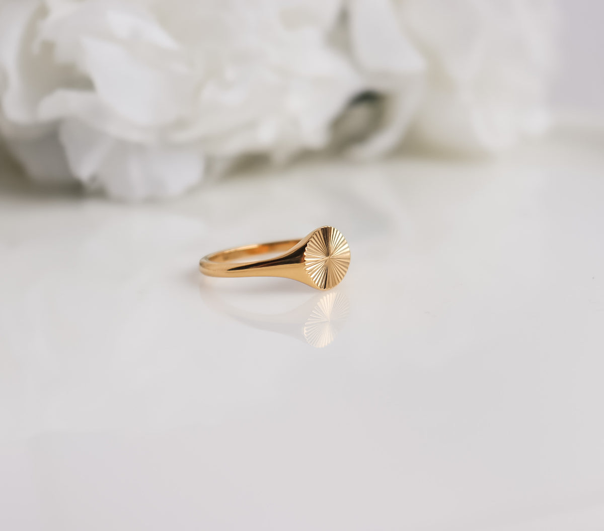 Sunburst Signet Ring
