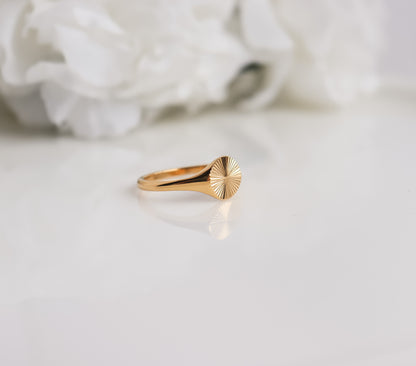 Sunburst Signet Ring