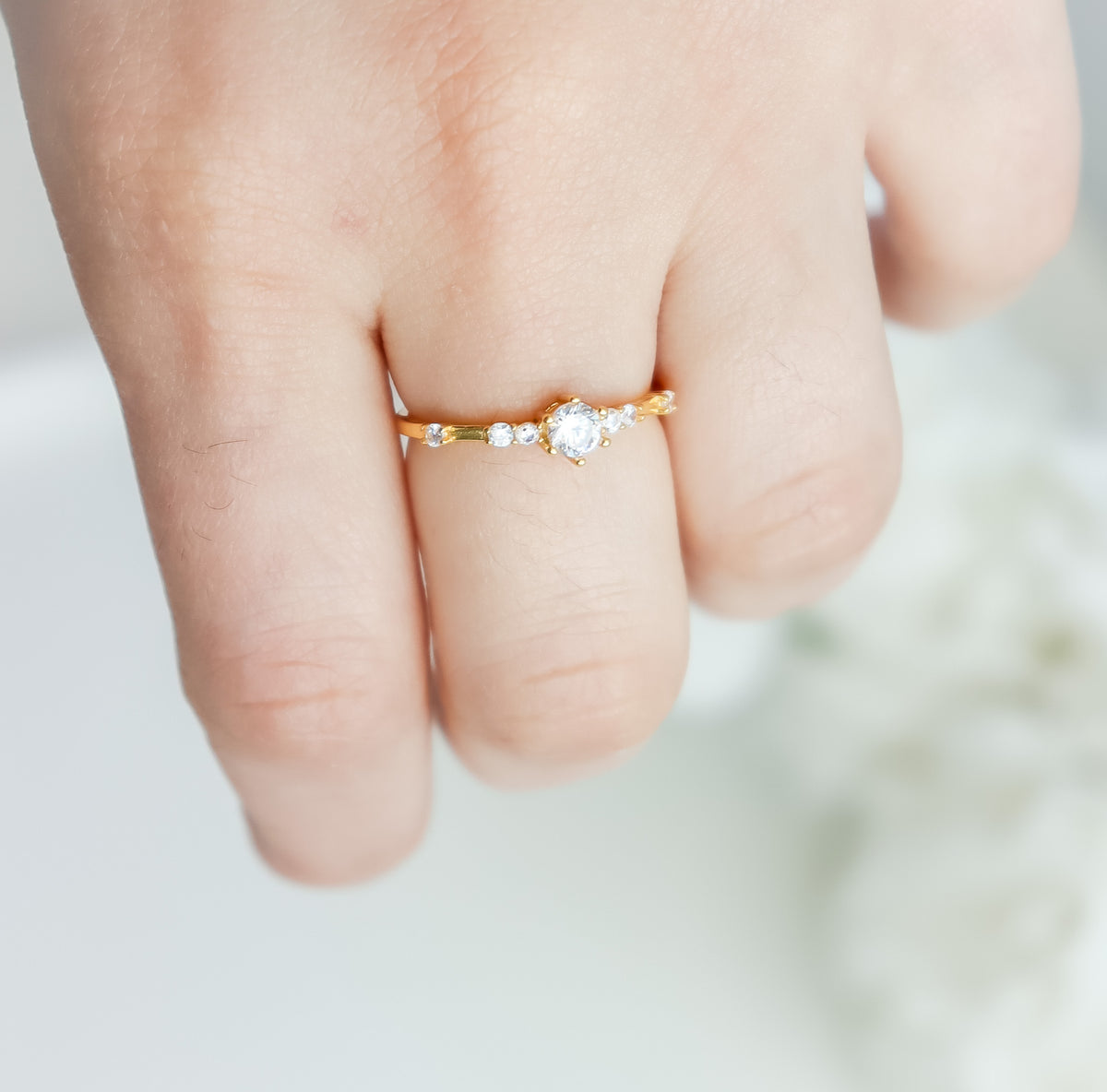 Vintage Inspired Zircon Ring