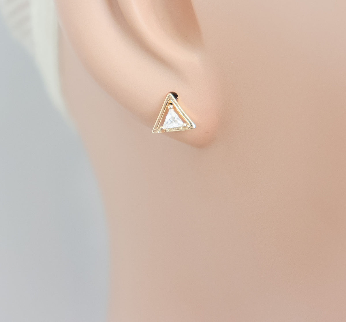 Triangle Zircon Stud Earrings
