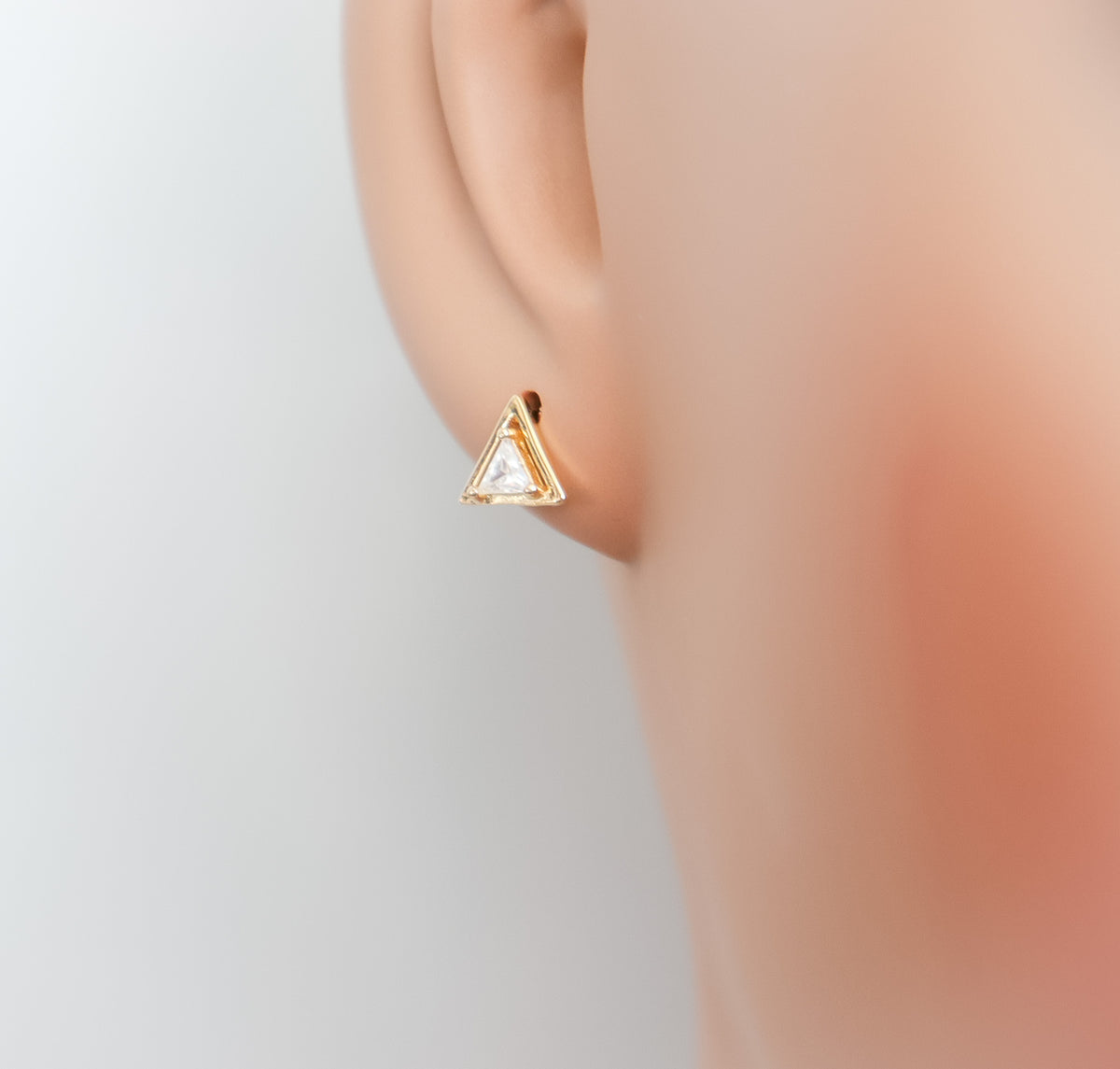 Triangle Zircon Stud Earrings