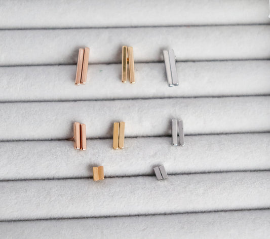 Bar Pair Stud Earrings