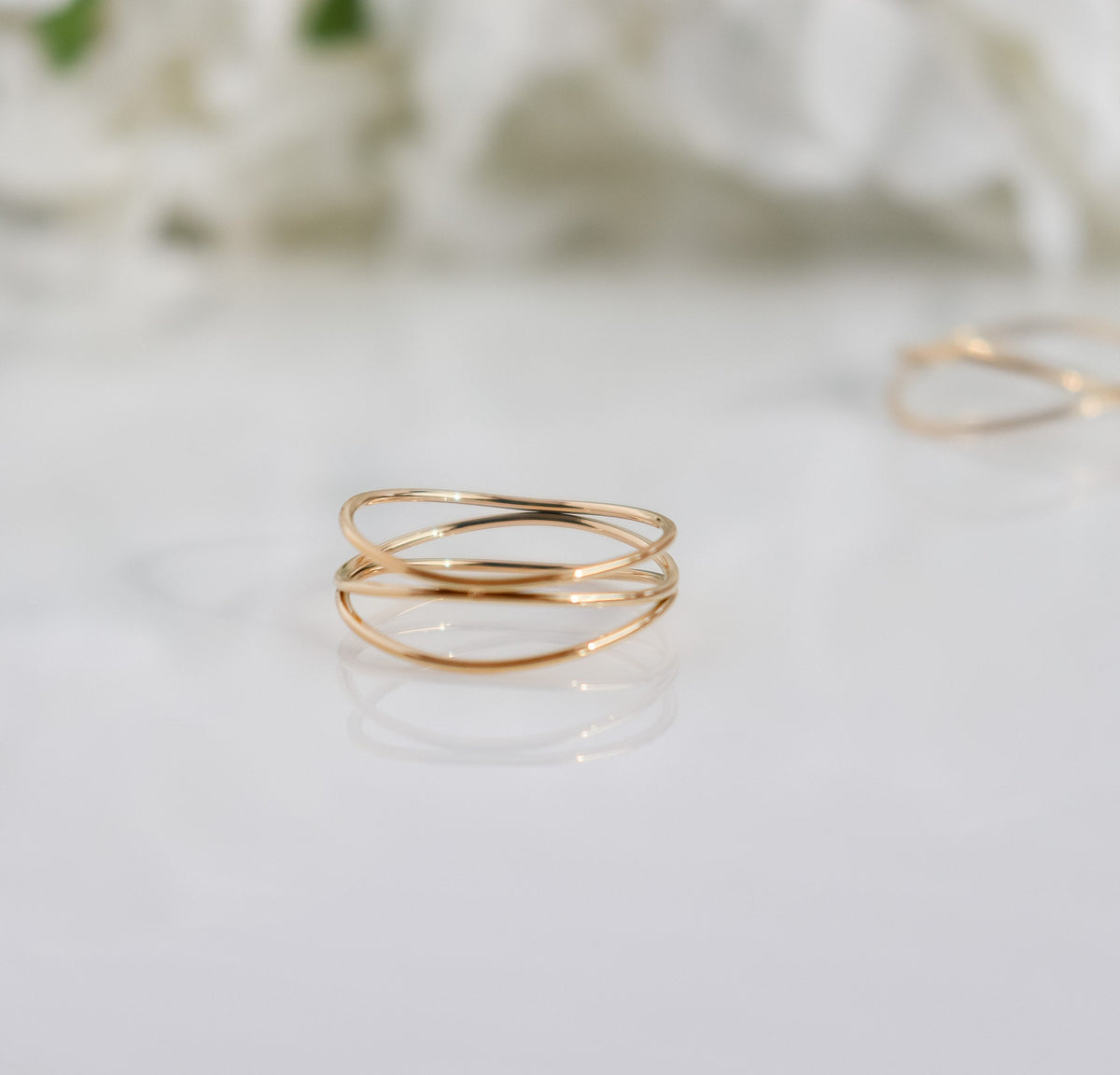 Wired Criss Cross Ring I Stackable Ring I Minimalist Ring I Gift for Girlfriend I Ring For Women I Christmas Gift I Simple Ring
