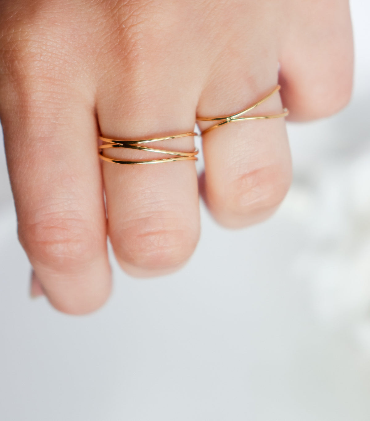 Wired Criss Cross Ring I Stackable Ring I Minimalist Ring I Gift for Girlfriend I Ring For Women I Christmas Gift I Simple Ring
