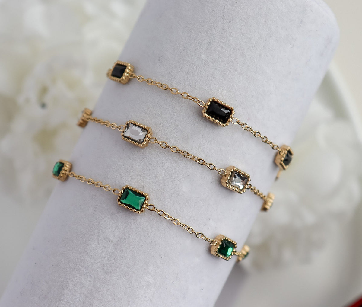 Tennis Bracelet, Gold Tennis Bracelet, Sqaure Bracelet, Diamond Bracelet, Dainty Bracelet, Gift for Her, CZ Tennis Bracelet, Gold Bracelet