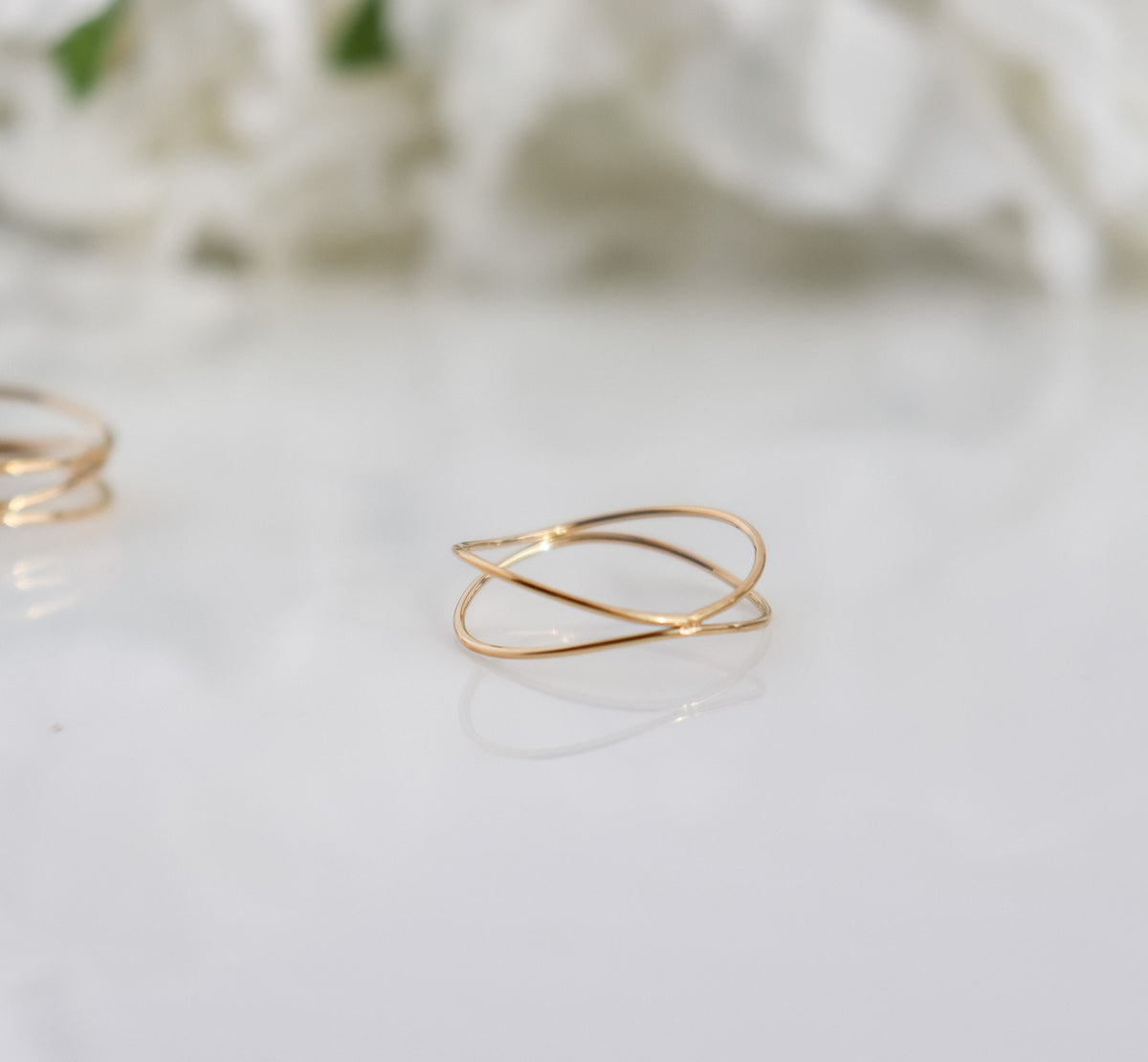 Wired Criss Cross Ring I Stackable Ring I Minimalist Ring I Gift for Girlfriend I Ring For Women I Christmas Gift I Simple Ring