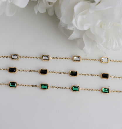 Tennis Bracelet, Gold Tennis Bracelet, Sqaure Bracelet, Diamond Bracelet, Dainty Bracelet, Gift for Her, CZ Tennis Bracelet, Gold Bracelet