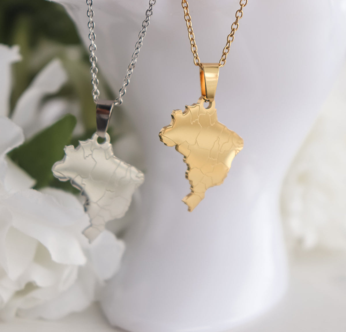 Brazil Necklace | Brazil Map Necklace | Country Pride Necklace I Minimalist Jewelry I Brasil Necklace I Brazil Country Map | Brasil Pendant