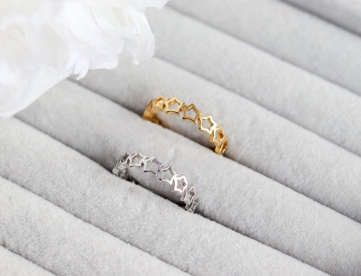 Star Ring I Star Ring I Gold Ring I Star Signet Ring I Stackable Ring I Simple Ring I Gift for Her I Ring For Her I Christmas Gift