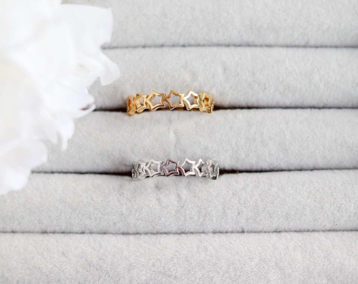 Star Ring I Star Ring I Gold Ring I Star Signet Ring I Stackable Ring I Simple Ring I Gift for Her I Ring For Her I Christmas Gift