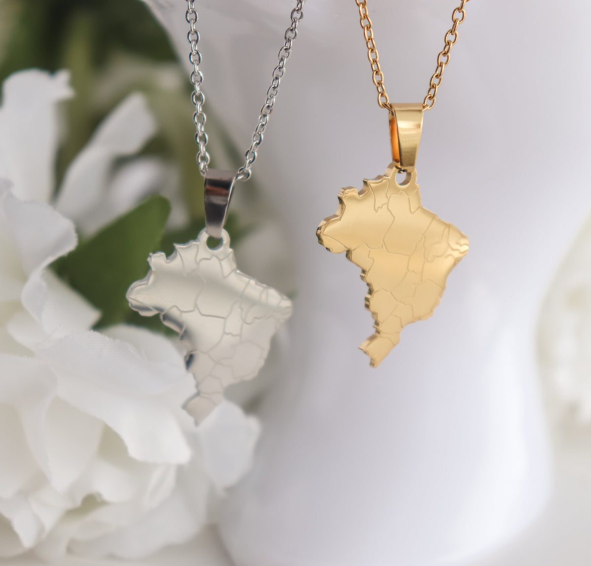 Brazil Necklace | Brazil Map Necklace | Country Pride Necklace I Minimalist Jewelry I Brasil Necklace I Brazil Country Map | Brasil Pendant