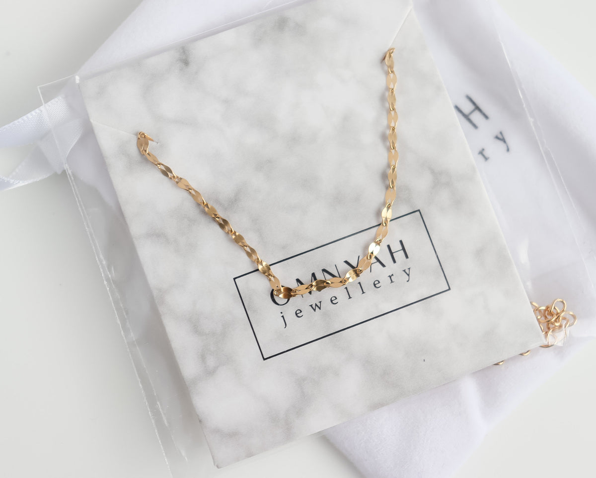 Flutter Chain Necklace I Lip Simple Chain | Double Layering Necklace I Stacking Necklace I Girlfriend Gift I Minimal Necklace| Lip Choker