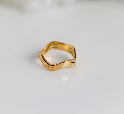 Layer Wavey Ring | Wave Ring | Curvy Ring | Statement Ring I Water Element Ring | Twisted Ring | Bridesmaid Gift | Minimalist Ring For women
