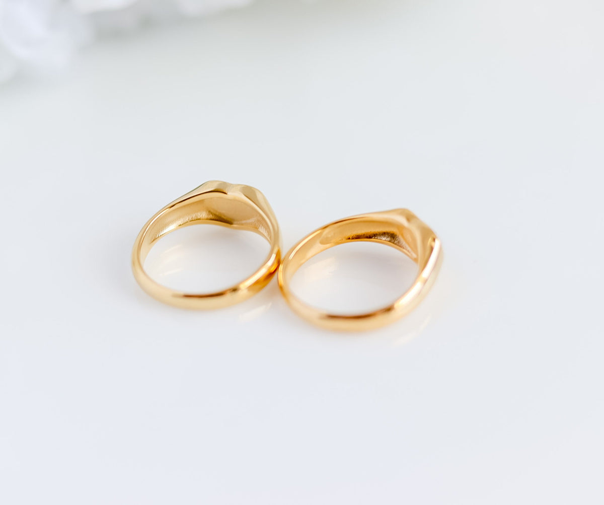 Heart Onyx Ring | Pearl Band | Heart Ring | Statement Ring | Seashell Ring | Pearl Ring | Bridesmaid I Minimalist Ring | Ring For women