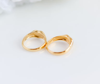 Heart Onyx Ring | Pearl Band | Heart Ring | Statement Ring | Seashell Ring | Pearl Ring | Bridesmaid I Minimalist Ring | Ring For women