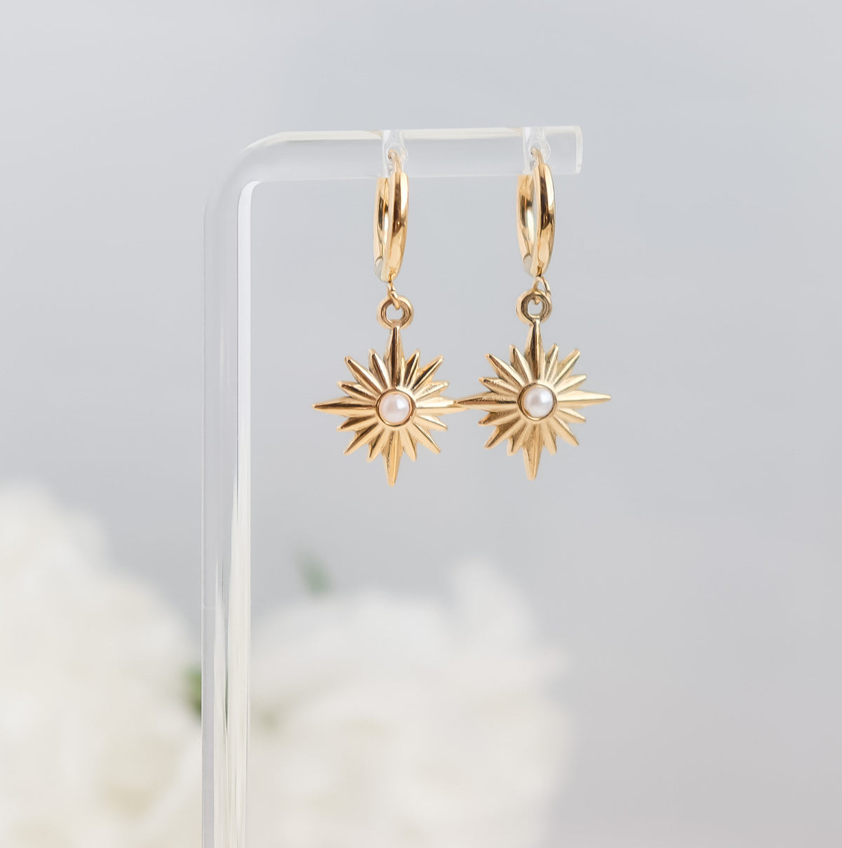 SunShine Earring I Turquoise Sun Earring | SunBurst earring I Celestial Jewelry | Bridesmaid Gifts | Gold Earring | Minimalist Earring