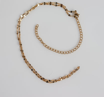 Flutter Chain Necklace I Lip Simple Chain | Double Layering Necklace I Stacking Necklace I Girlfriend Gift I Minimal Necklace| Lip Choker
