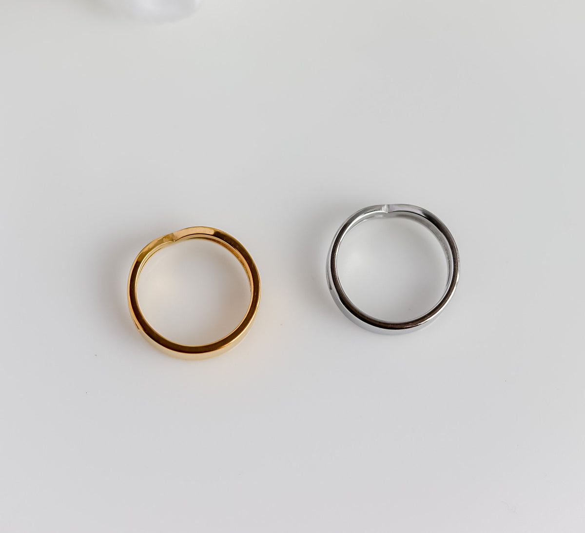 Double Wishbone Ring | Stackable Wishbone Ring | Chevron Ring | Double Layer Ring | Gold Minimalist Ring | Stacking Ring | Ring For women