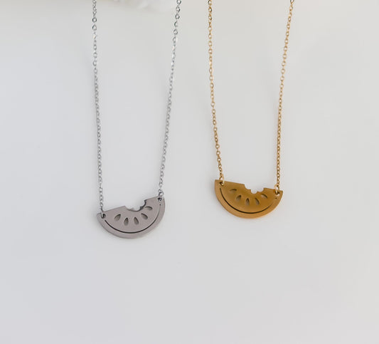 Watermelon Necklace | Watermelon Charm | Fruit Necklace | Palestine Necklace | Minimalist Necklace
