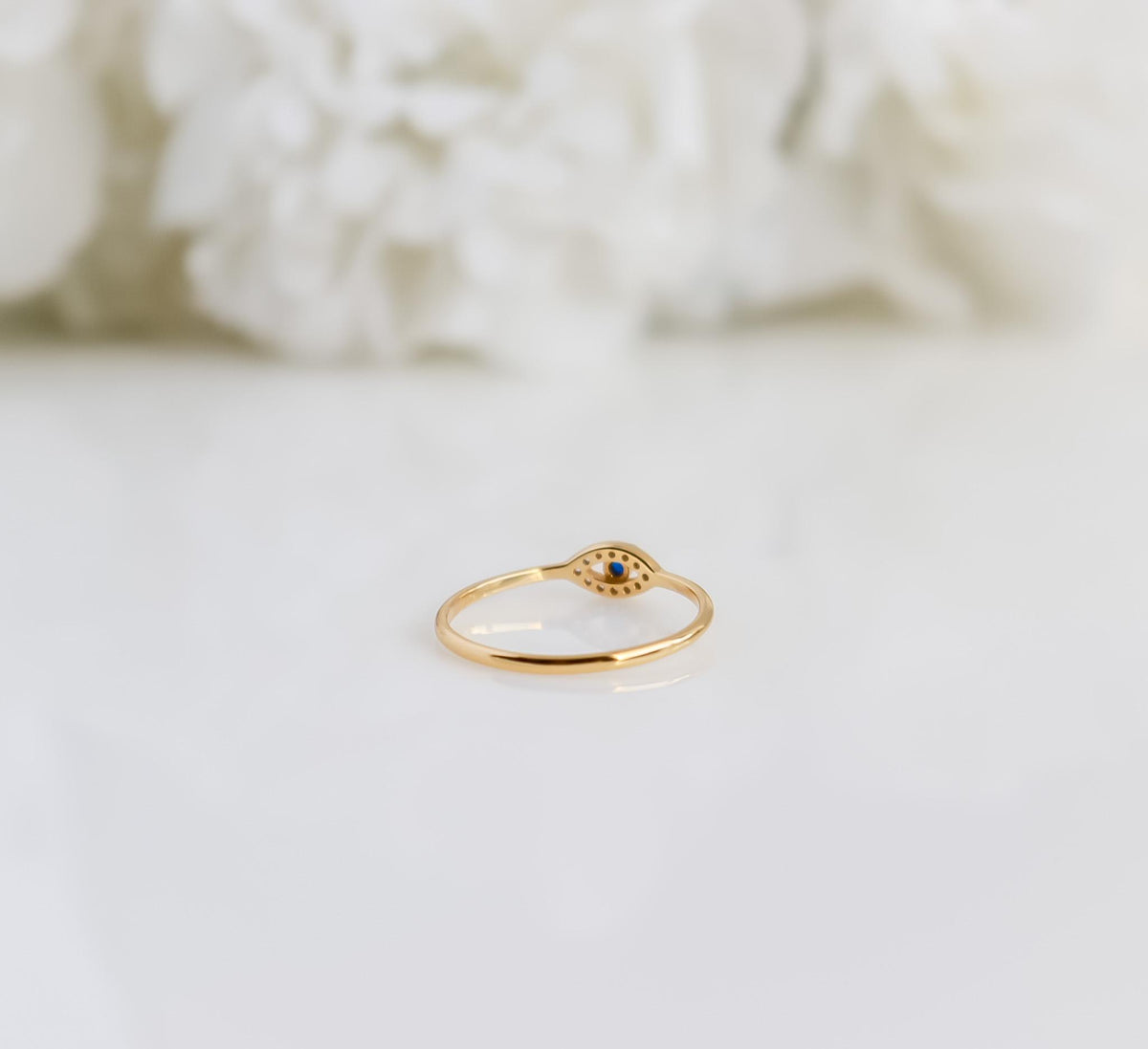 Evil Eye Ring | Sterling Silver Ring | Studded Evil Eye Ring | Crystal Evil Eye | Protective Ring | Minimalist Ring | Bridal Shower