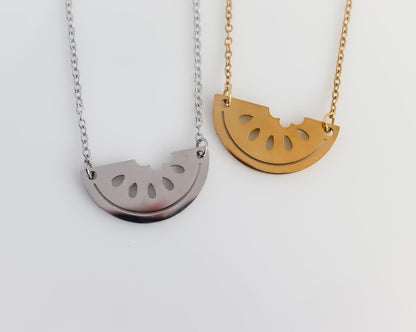 Watermelon Necklace | Watermelon Charm | Fruit Necklace | Palestine Necklace | Minimalist Necklace