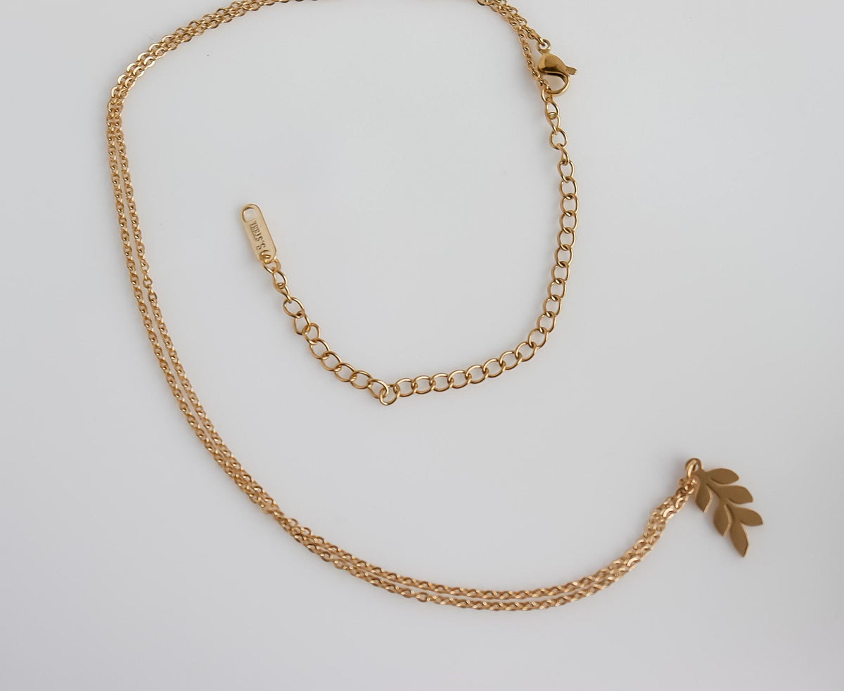 Leaf Necklace | Olive Branch Pendant | Delicate Layering | Leaf Pendant | Minimalist Wedding Jewelry | Bridal Shower Gift