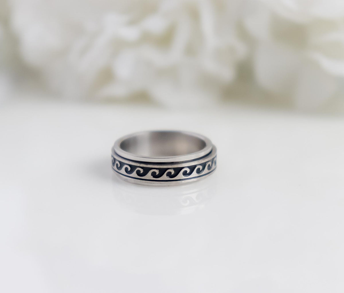 Fidget Ring I Sea Wave Ring I Sun Ring | Rotating Ring | Spinner Ring | Bridesmaid Gifts I Minimalist Ring | Unisex Ring