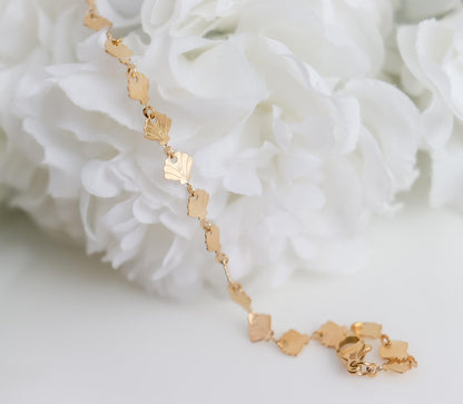 Sea Shell Bracelet I Sea Shell Link Bracelet | Gold Bracelet | Gifts for Her | Sunshine Bracelet | Handmade Bracelet I Christmas Gift