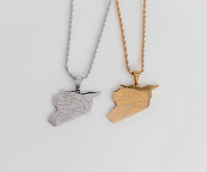 Syria Necklace | Suria Necklace | Syria Map Necklace | Country Pride Necklace | Minimalist Wedding Jewelry | Eid Gift I Syria Country Map