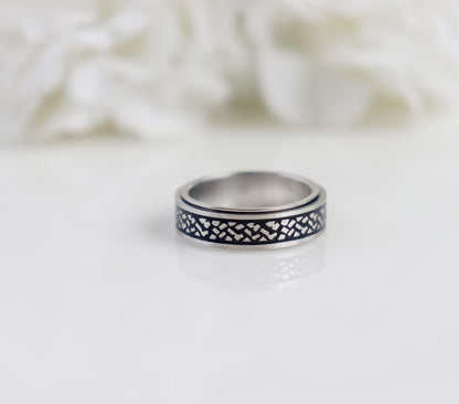 Fidget Ring I Sea Wave Ring I Sun Ring | Rotating Ring | Spinner Ring | Bridesmaid Gifts I Minimalist Ring | Unisex Ring