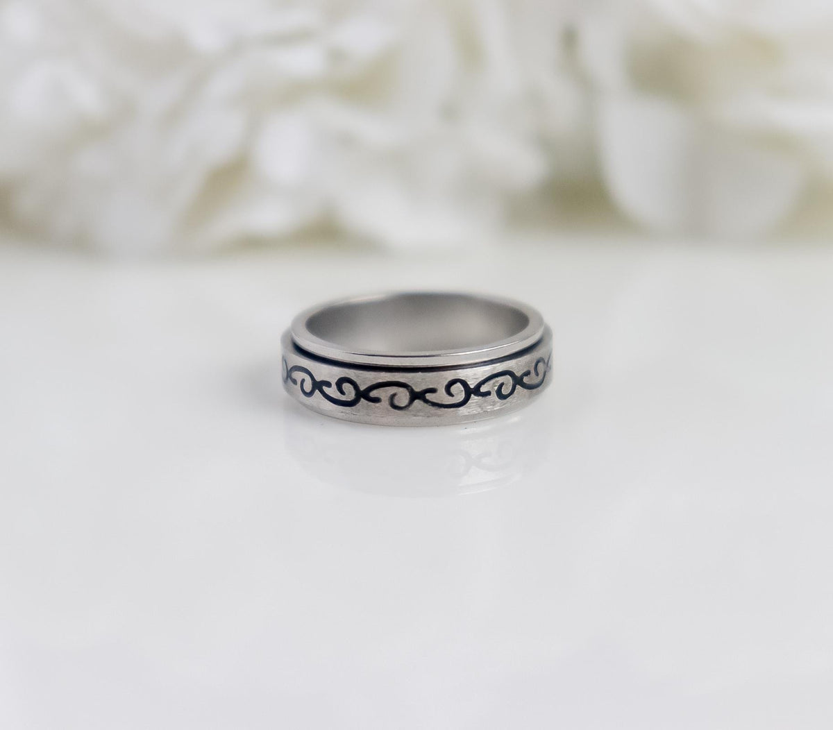 Fidget Ring I Sea Wave Ring I Sun Ring | Rotating Ring | Spinner Ring | Bridesmaid Gifts I Minimalist Ring | Unisex Ring