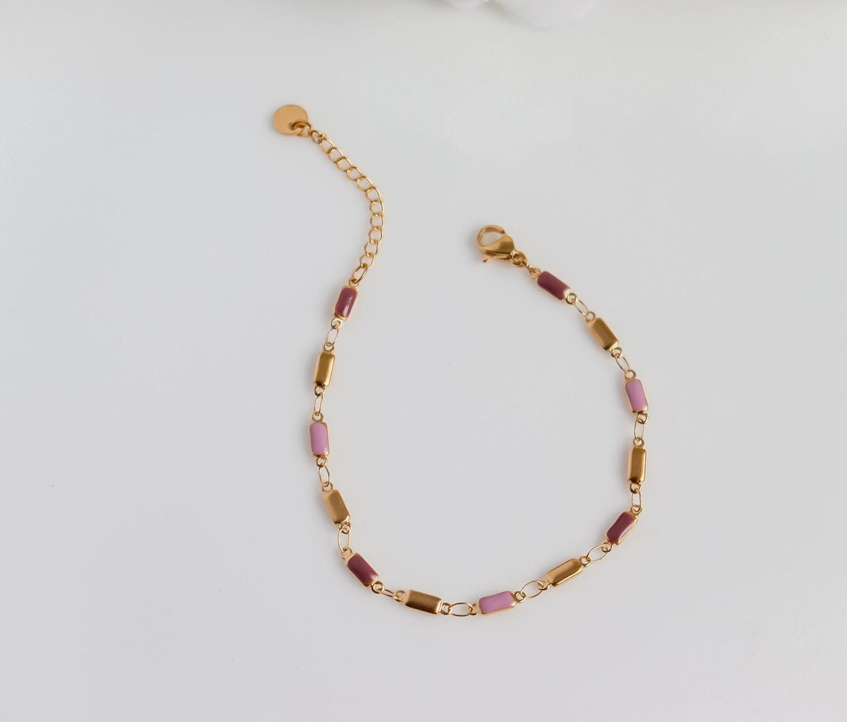 Pink Tennis Bracelet | Gemstone Bracelet | Gothic Jewelry | Girlfriend Gift | Minimal Bracelet | Christmas Gift | Cubic Zirconia Bracelet